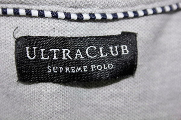 Ultra Club Gray Cotton Blend Short Sleeve Polo Supreme Shirt