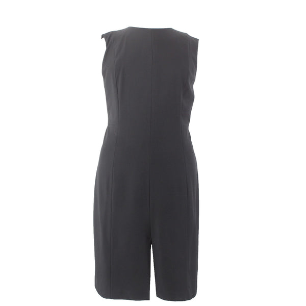 Banana Republic Dress Sz 18 Black Sleeveless Knee Length Polyester Spandex Dress
