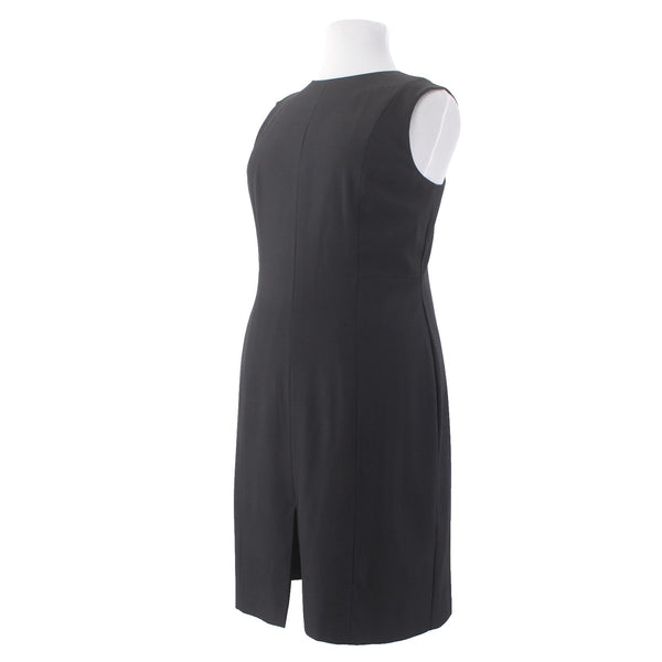 Banana Republic Dress Sz 18 Black Sleeveless Knee Length Polyester Spandex Dress