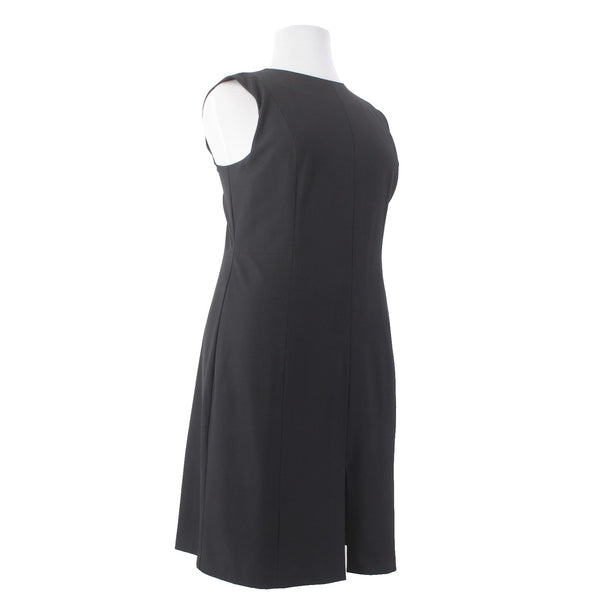 Banana Republic Dress Sz 18 Black Sleeveless Knee Length Polyester Spandex Dress