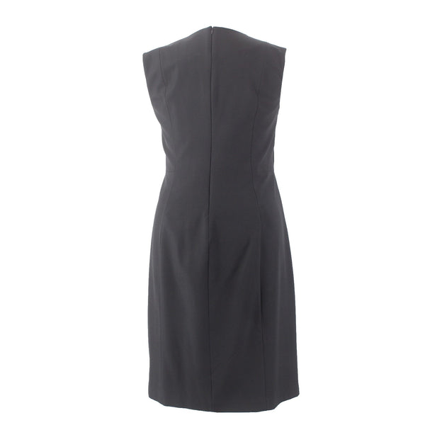 Banana Republic Dress Sz 18 Black Sleeveless Knee Length Polyester Spandex Dress