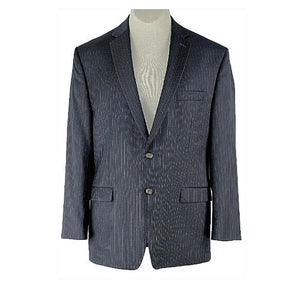 Lauren Ralph Lauren Sz 44R Navy Blue Pinstriped 100% Wool Lined Blazer