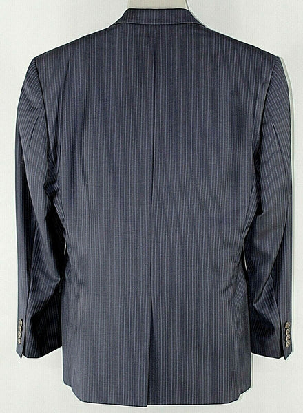 Lauren Ralph Lauren Sz 44R Navy Blue Pinstriped 100% Wool Lined Blazer