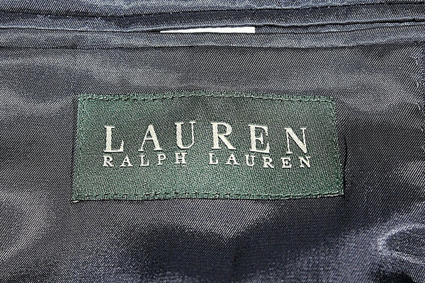 Lauren Ralph Lauren Sz 44R Navy Blue Pinstriped 100% Wool Lined Blazer