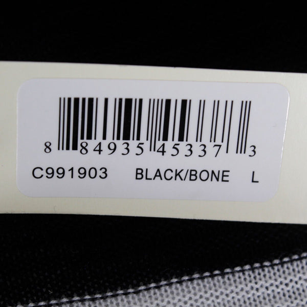 Cyrus NEW $79 Sz L Black Ivory Striped Open Textured 100% Viscose Knit Wrap