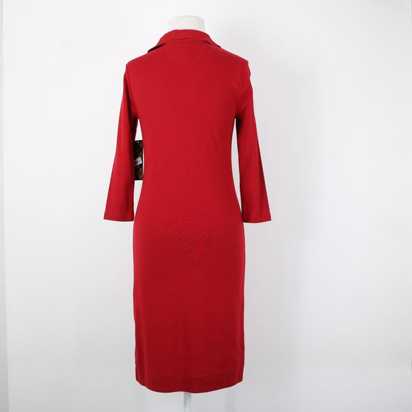 Ralph Lauren NEW $100 Sz S Red Gold Embroidered Beaded 100% Cotton Dress