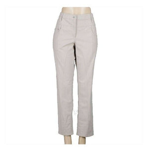 Gunex Sz 12 X 29 Tan Beige Cropped Pocketed Slight Flare Cotton Spandex Pant