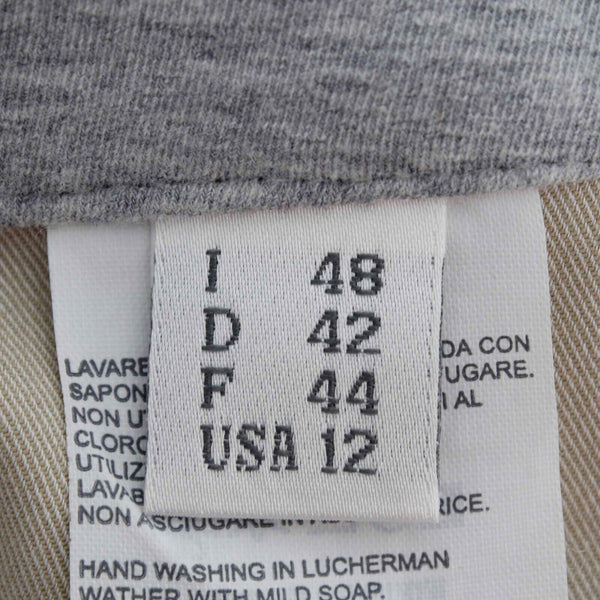 Gunex Sz 12 X 29 Tan Beige Cropped Pocketed Slight Flare Cotton Spandex Pant