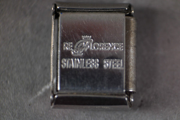 Re Florence "Sail Boat" Gold Stainless Steel Enamel Stretch Link Italian Charm