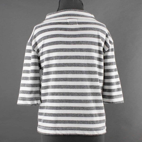 t.la Sz XS Ivory Multi Stripe Pullover Mock Neck Cotton Blend Knit Top