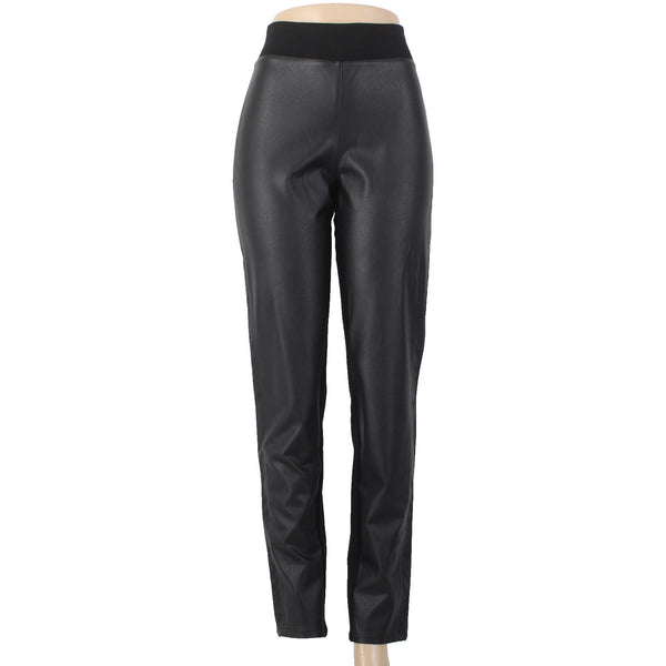 Blue Illusion Pant NEW $130 Sz M x 32 Black Faux Leather Viscose Nylon Pant