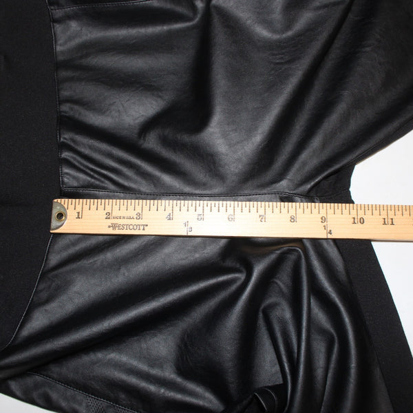 Blue Illusion Pant NEW $130 Sz M x 32 Black Faux Leather Viscose Nylon Pant