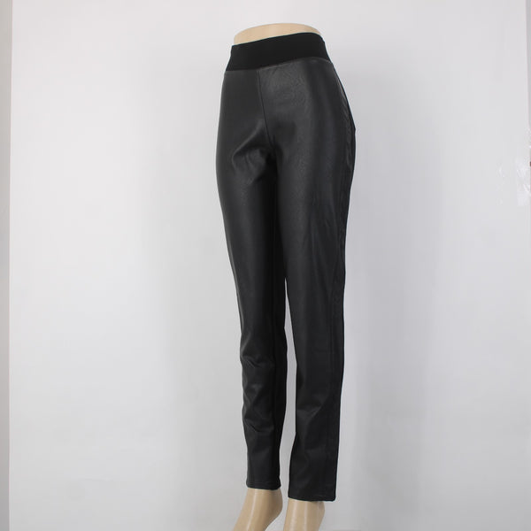 Blue Illusion Pant NEW $130 Sz M x 32 Black Faux Leather Viscose Nylon Pant