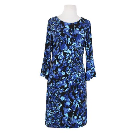 Tommy Hilfiger NEW $99 Sz 4 Blue Black Unlined Floral Polyester Spandex Dress