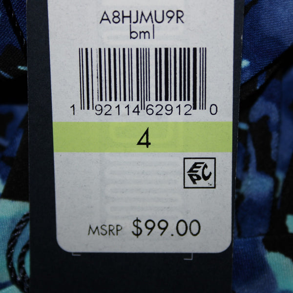 Tommy Hilfiger NEW $99 Sz 4 Blue Black Unlined Floral Polyester Spandex Dress