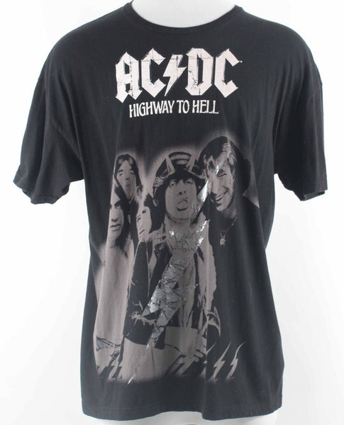 Rockware Sz XXL Black White ACDC Highway To Hell 100% Cotton Tee Shirt