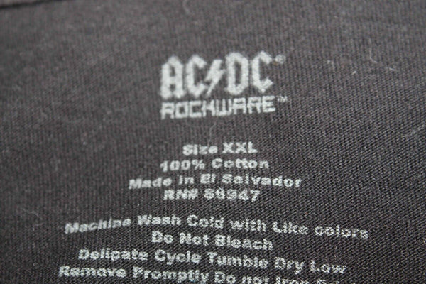 Rockware Sz XXL Black White ACDC Highway To Hell 100% Cotton Tee Shirt