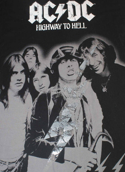 Rockware Sz XXL Black White ACDC Highway To Hell 100% Cotton Tee Shirt