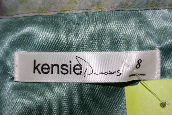 Kensie Sz 8 Moss Lavender Chiffon Strappy Blouson Lined Polyester Dress