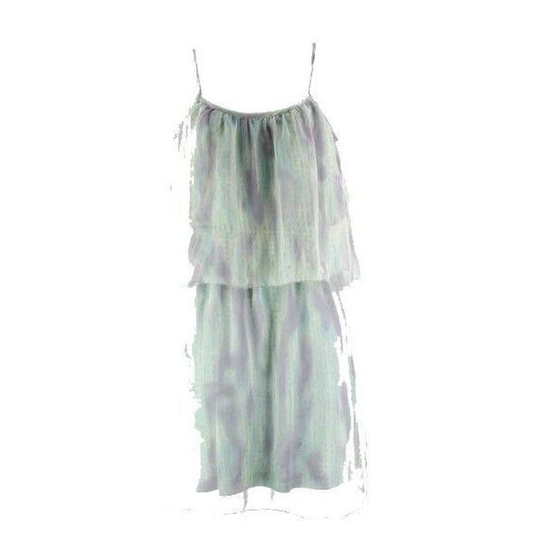 Kensie Sz 8 Moss Lavender Chiffon Strappy Blouson Lined Polyester Dress