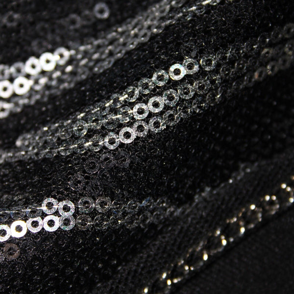 Poetry Sz L Black Silver Sequin Collared Pockets Lined 100% Polyester Jacket