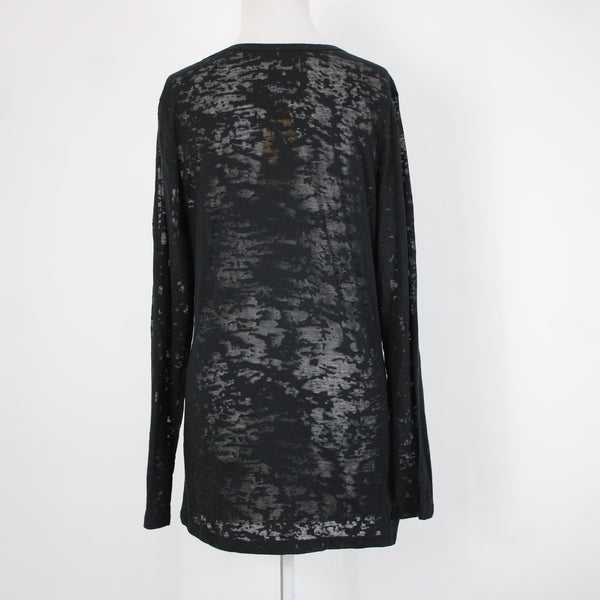 Seven 7 Luxe NEW Sz 14/16 Black Silver Gold Painted Chain Cotton Polyester Top