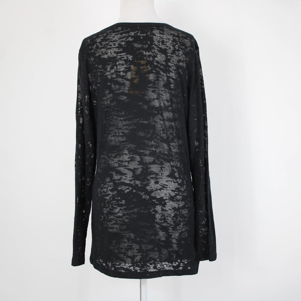 Seven 7 Luxe NEW Sz 14/16 Black Silver Gold Painted Chain Cotton Polyester Top
