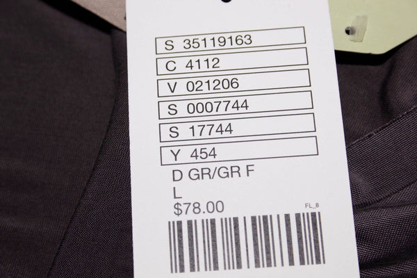 Dolan NEW $78 Sz L Gray Cupro Blend Raw Edge Neckline Jersey Swing Top