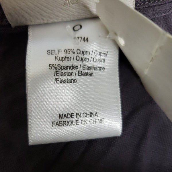 Dolan NEW $78 Sz L Gray Cupro Blend Raw Edge Neckline Jersey Swing Top