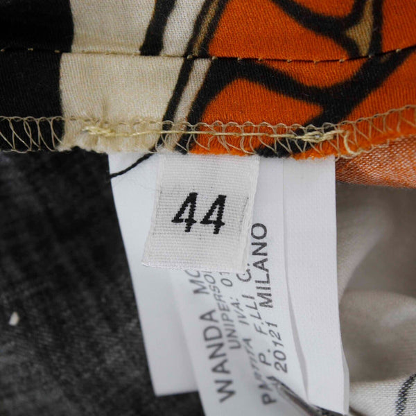 Clips Italy Sz 44 Tan Rust Multi Pleated Full 100% Cotton Woven Skirt