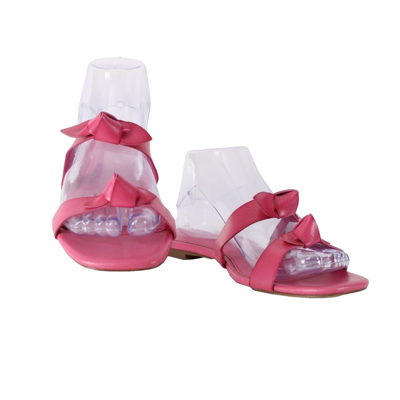 J Crew Sandals Sz 9 Pink Bow Detail Synthetic Upper Lining Sandals