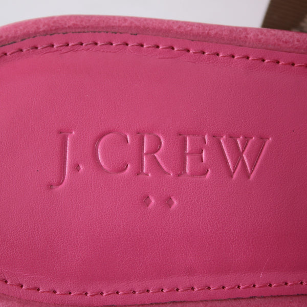 J Crew Sandals Sz 9 Pink Bow Detail Synthetic Upper Lining Sandals
