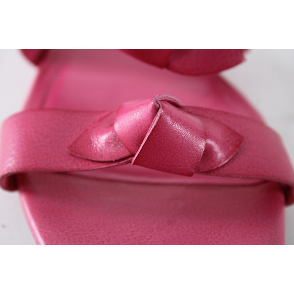 J Crew Sandals Sz 9 Pink Bow Detail Synthetic Upper Lining Sandals