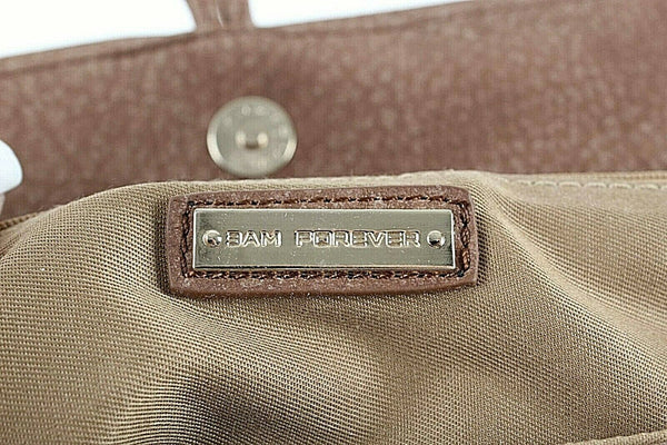 Bam Forever 13 x 7 x 3 Brown Vegan Suede Wrap Tie Polyurethane Clutch Purse