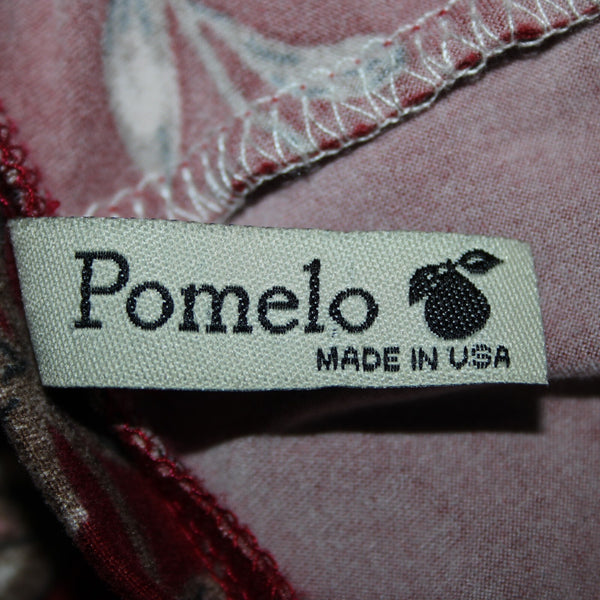 Pomelo Sz S? Burgundy Red Multi Color Pockets Cold Shoulder No Fabric Dress
