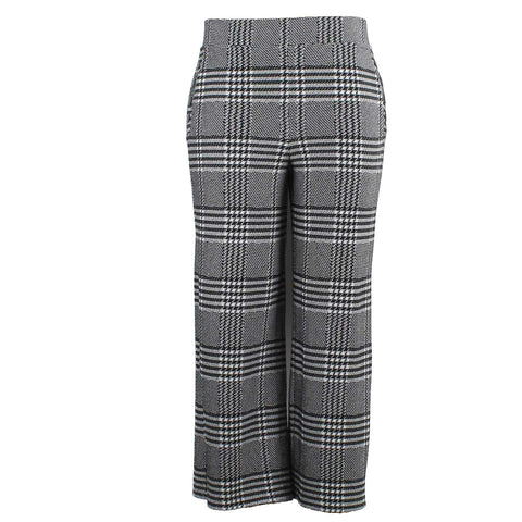 Joseph Ribkoff NEW $199 Sz 12 Black White Plaid Stretch Poly Blend Pant