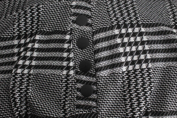 Joseph Ribkoff NEW $199 Sz 12 Black White Plaid Stretch Poly Blend Pant