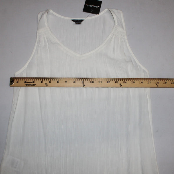 Eddie Bauer Top NEW $50 Thistle Tank Sz S Ivory White 100% Rayon Top