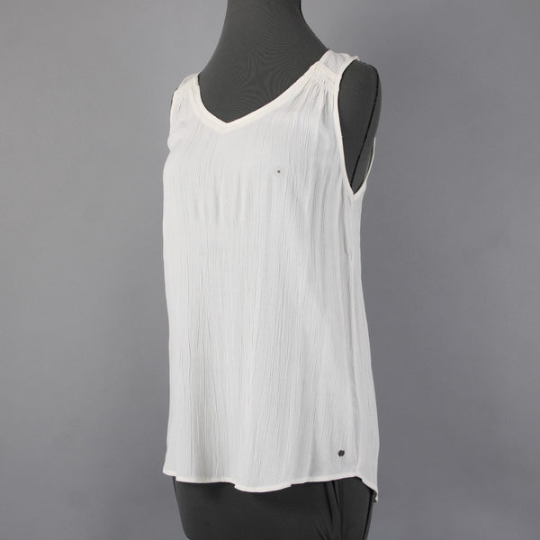 Eddie Bauer Top NEW $50 Thistle Tank Sz S Ivory White 100% Rayon Top
