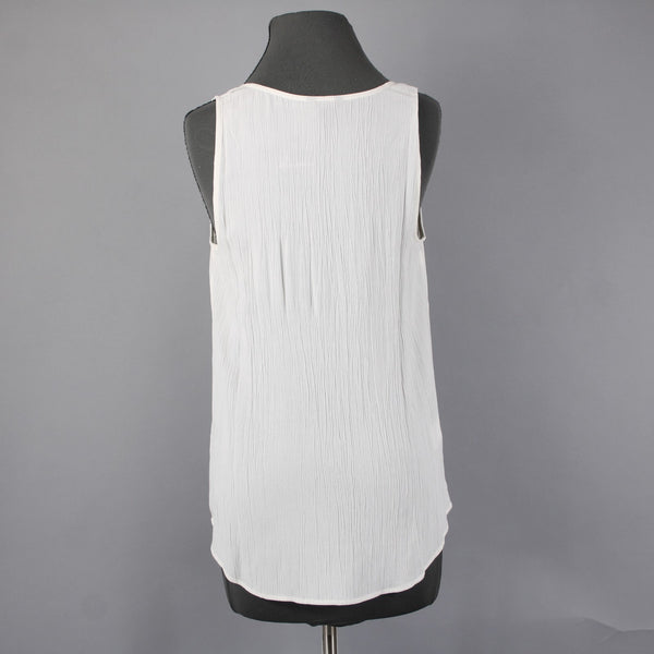 Eddie Bauer Top NEW $50 Thistle Tank Sz S Ivory White 100% Rayon Top