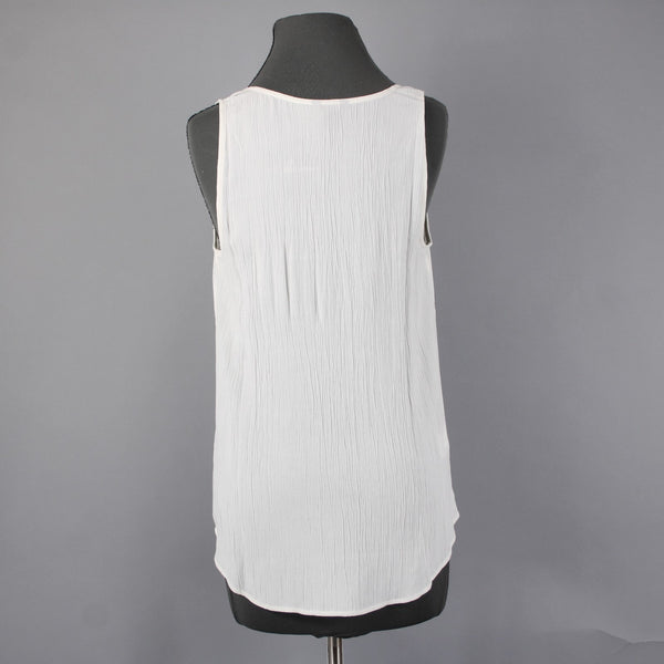 Eddie Bauer Top NEW $50 Thistle Tank Sz S Ivory White 100% Rayon Top