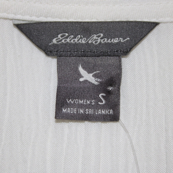 Eddie Bauer Top NEW $50 Thistle Tank Sz S Ivory White 100% Rayon Top