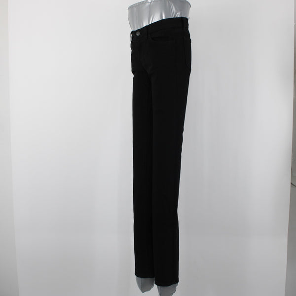J Brand Sz 25 x 34 Black Denim Pockets Cigarette Leg Cotton Spandex Jeans
