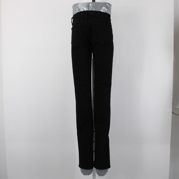 J Brand Sz 25 x 34 Black Denim Pockets Cigarette Leg Cotton Spandex Jeans