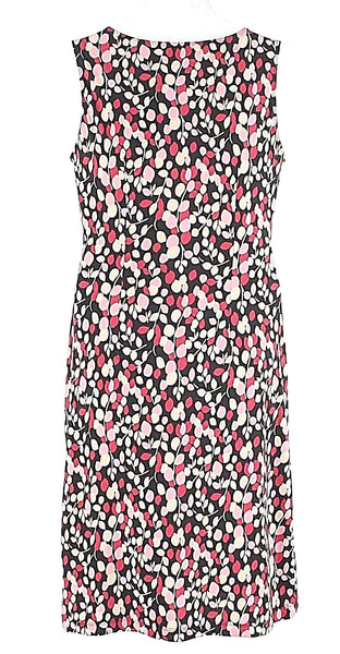 MIX IT Sz M Black Pink Beige Multi Polyester Faux Wrap Dress
