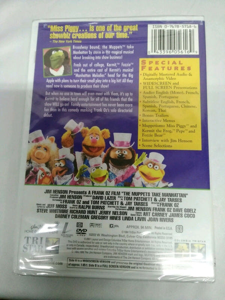 Jim Henson NEW Factory Sealed The Muppets Take Manhattan DVD