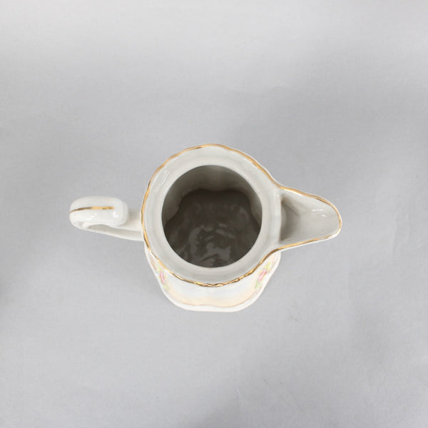 Chocolate Tea Pot Multi Color Floral Painted One Handle 9" Chocolate Tea Pot