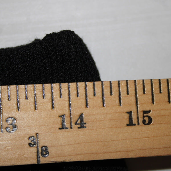 Toula Sz 4 Black Elastic Waist Knee Length Santana Knit Wool Rayon Pencil Skirt