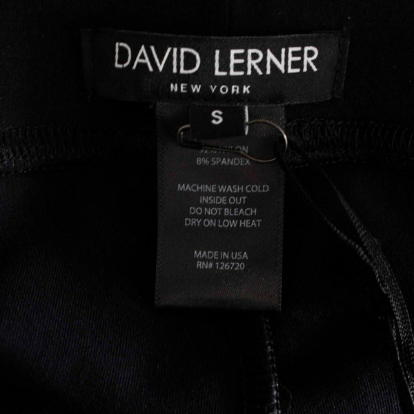 David Lerner NEW $169 James Sz S X 29 Black Stripe Nylon Spandex Legging Pant