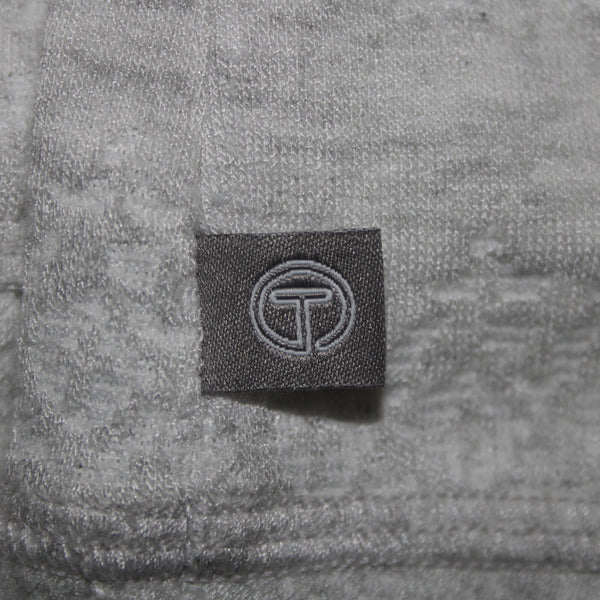 T By Talbots S L Gray White Collared Polyester Spandex Faux Fur Sweater